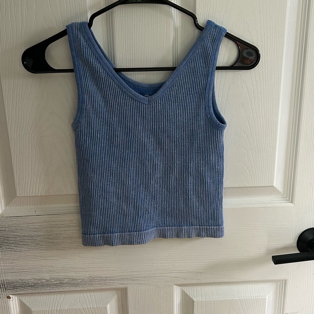 Target Blue Ribbed Kids Tank Top